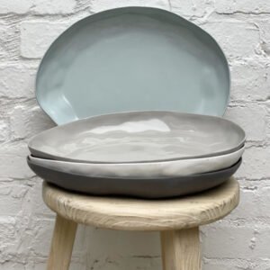 MM Flax Platter 38x28 White