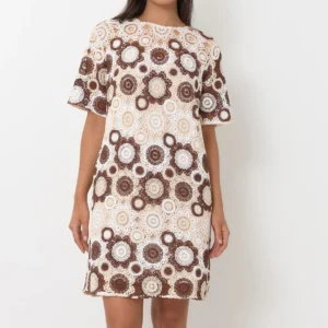Adorne Crochet Short Dresses